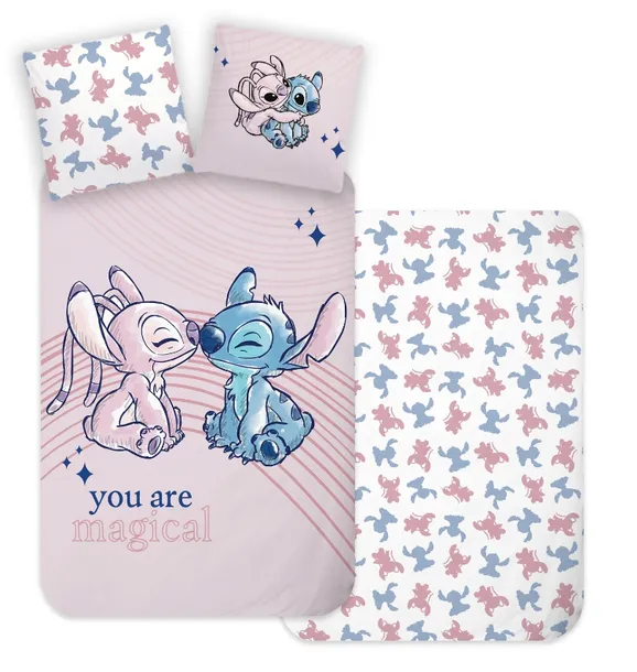 POŚCIEL dziecięca 160X200 bawełniana LILO AND STITCH ANGEL Disney BAWEŁNA