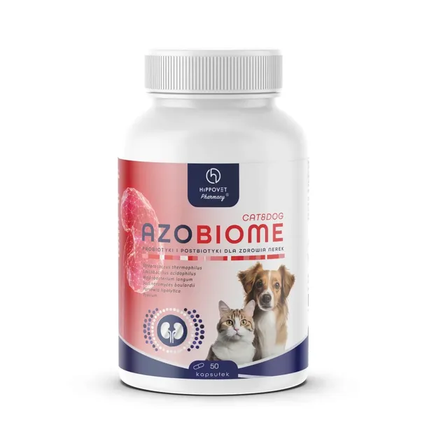Hippovet Pharmacy AZOBIOME probiotyk dla psów i kotów wsparcie nerek