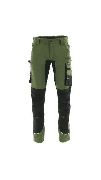 Sara Workwear Motionflex spodnie robocze do pasa oliwkowy/czarny - 56