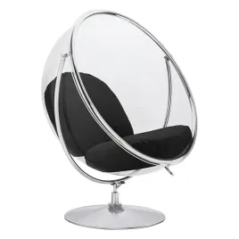 fotel-bubble-stand-2-poduszka-czarna-akryl-chrom-welna-jh-200-2-01blac