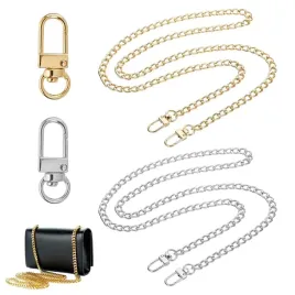 lancuch-do-torby-aluminiowy-120-cm-obrotowe-klipsy-zloty-srebrny-2-szt