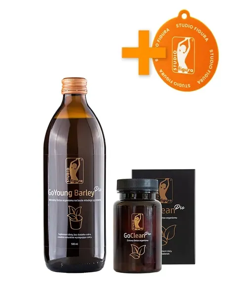Set Oczyszczający MŁODY JĘCZMIEŃ DETOX  LIQUID 500ML +60 TABLETEK+ GRATIS!