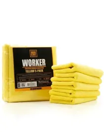 work-stuff-worker-yellow-5-pack-zestaw-5-uniwersalnych-mikrofibr-320gsm