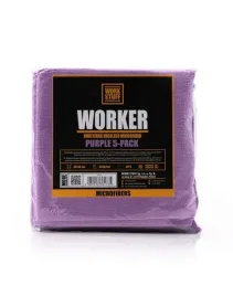 work-stuff-worker-purple-5-pack-zestaw-5-uniwersalnych-mikrofibr-320gsm