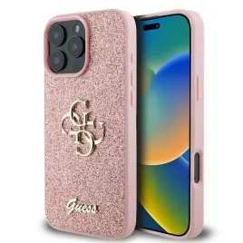 guess-pu-fixed-glitter-4g-metal-logo-case-for-iphone-16-pro-roz