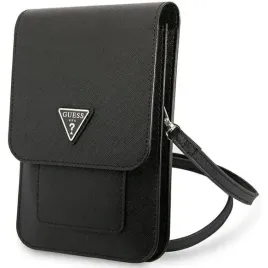 torba-na-telefon-guess-pu-saffiano-z-trojkatnym-logo-czarna