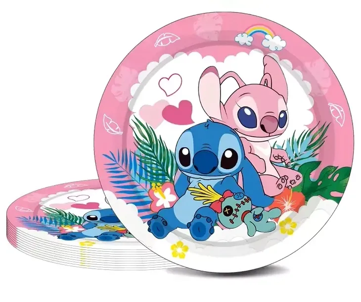 Talerzyki Talerze Papierowe STICH ANDZIA Róż 18 cm 10 szt TAS3