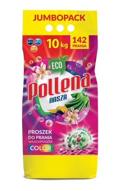 Polski proszek do prania kolorów Pollena Nasza 10 kg 142 prania
