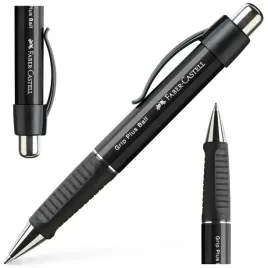 faber-castell-dlugopis-automatyczny-z-niebieskim-wkladem-grip-plus-czarny