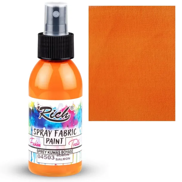 FARBA W SPRAYU DO TKANIN ubrań odzieży tekstyliów Rich 100 ml ŁOSOSIOWA
