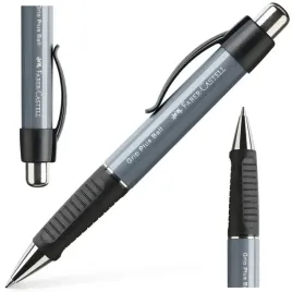 faber-castell-dlugopis-automatyczny-z-niebieskim-wkladem-grip-plus-szary