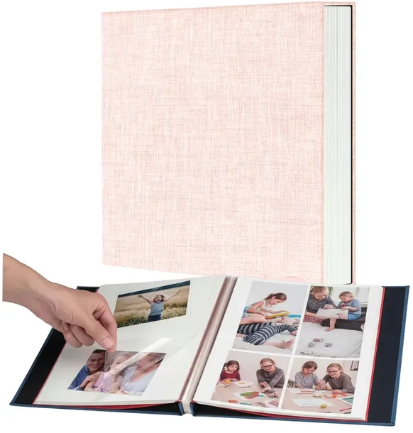 ALBUM NA ZDJĘCIA SAMOPRZYLEPNY 40 STRON 28X27 CM LINEN PREMIUM SCRAPBOOK