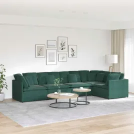 sofa-modulowa-z-poduszkami-aksamitna-ciemnozielona