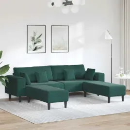 sofa-welurowa-z-poduszka-3-pcs-ciemna-zielen-208-cm-aksamit