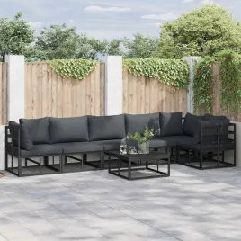 zestaw-sof-na-ogrod-z-poduszka-7-pcs-czarny-aluminium