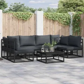zestaw-sof-na-ogrod-z-poduszka-7-pcs-czarny-aluminium