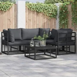 zestaw-sof-na-ogrod-z-poduszka-5-pcs-czarny-aluminium