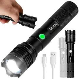 mocna-latarka-taktycza-led-akumulatorowa-wodoodporna-xhp50-usb-c-zoom-vayox