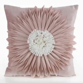 poszewka-na-poduszke-45x45-pudrowy-roz-kwiat-3d-welurowa-flores