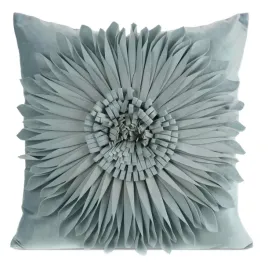 poszewka-na-poduszke-45x45-mietowa-kwiat-3d-welurowa-flores