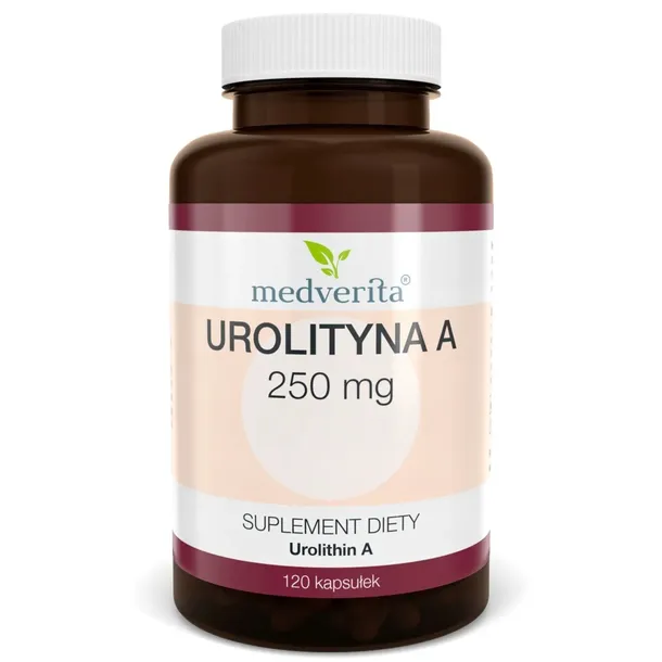 UROLITYNA A 250 mg Urolithin A mitochondria Medverita 120 kapsułek