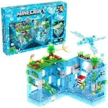 KLOCKI MINECRAFT  BITWA O LODOWĄ TWIERDZĘ 503 el LED