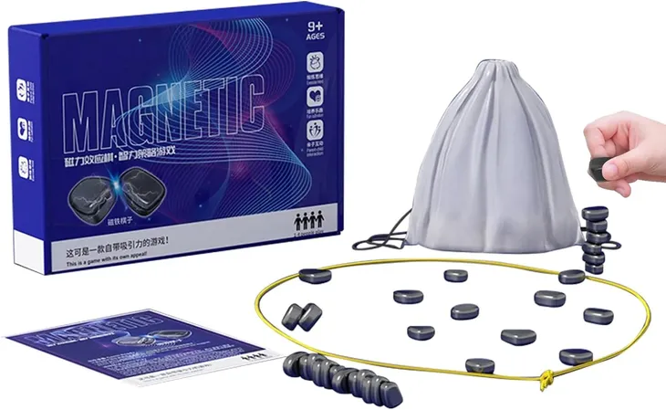 MAGNETIC KAMIENIE MAGNETYCZNE SZACHY Magnetyczna gra edukacyjna 30 magnesów