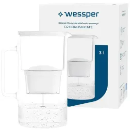 dzbanek-filtrujacy-szklany-wessper-d2-borosilicate-3l-bialy-1x-filtr