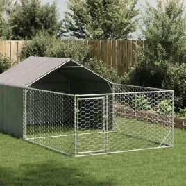 zewnetrzna-buda-dla-psa-z-wybiegiem-5x2x15-m-stal-ocynkowana