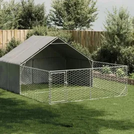zewnetrzna-buda-dla-psa-z-wybiegiem-5x3x19-m-stal-ocynkowana