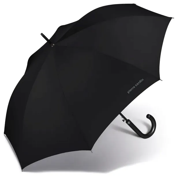 Długi czarny automatyczny ekskluzywny parasol męski Pierre Cardin
