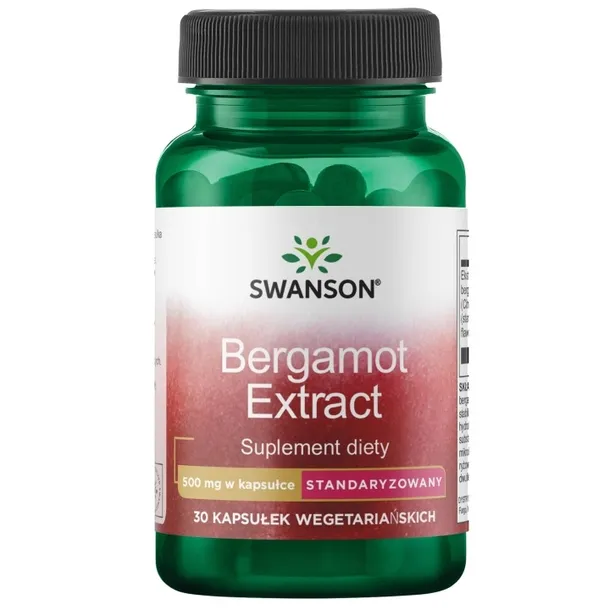 SWANSON BERGAMOT EKSTRAKT Pomarańcza Ekstrakt 30 kapsułek 500mg Cholesterol