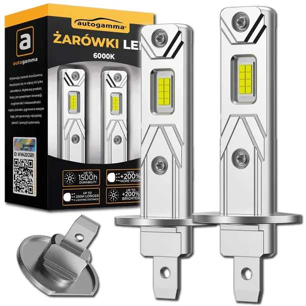 Żarówki Samochodowe LED H1 12V Mocne 16000LM 6000K 2 szt.