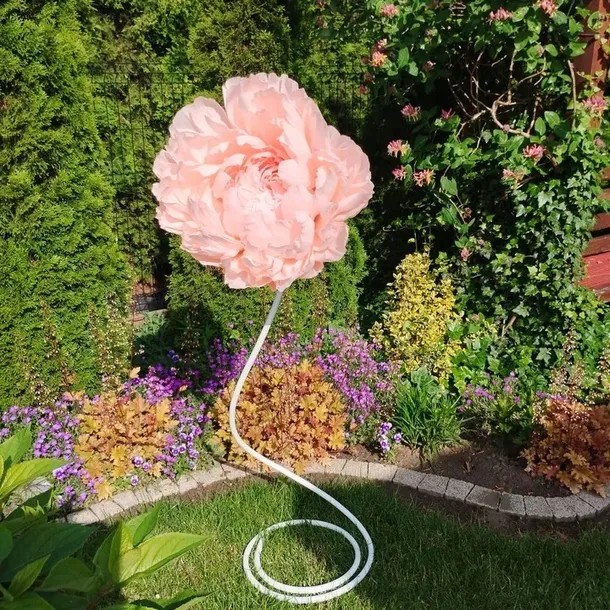 Giga Kwiaty z Krepiny Komunia Chrzest Ślub Baby Shower Ścianka Piwonia