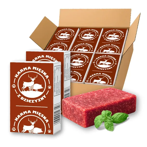 MIĘSO MROŻONE DLA PSA 100% DZICZYZNA B/K 10KG BARF dzik sarna jeleń
