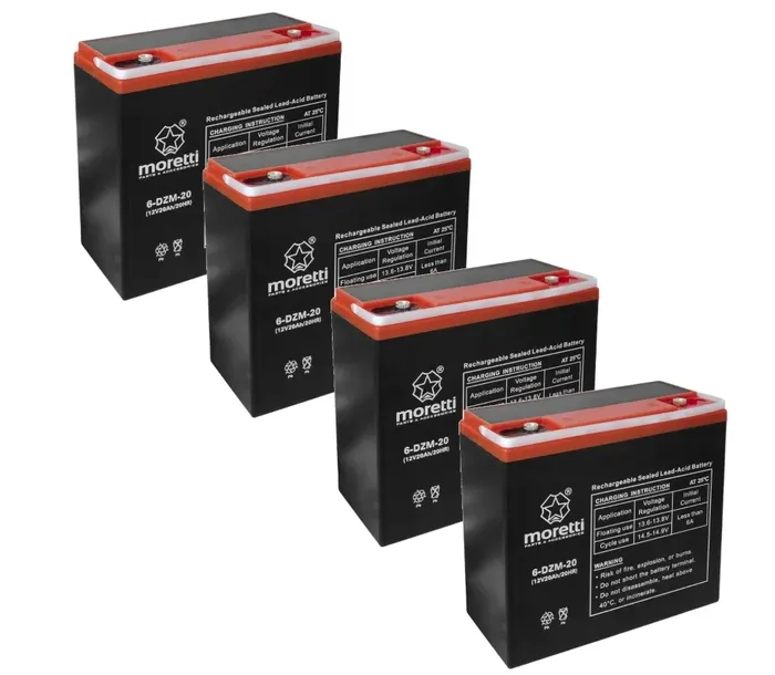 4x AKUMULATOR 6-DZM-20 12V 20Ah AGM ŻELOWY SKUTER ELEKTRYCZNY WóZEK