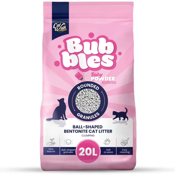 Cat Walk Bubbles Baby Powder 20L Żwirek bentonitowy dla kota 20l