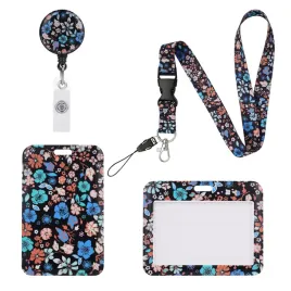 smycz-na-identyfikator-z-2-etui-i-kretlikiem-klips-kwiatowy-wzor-pvc
