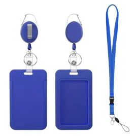 smycz-do-identyfikatora-niebieska-z-2-etui-na-karty-i-retraktorem