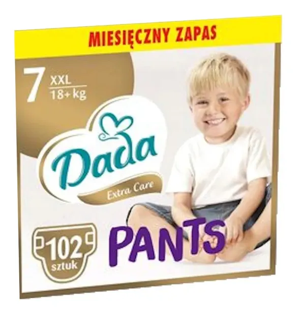 Pieluchomajtki Pants Dada rozmiar 7 Extra Care 18+kg 102 szt.