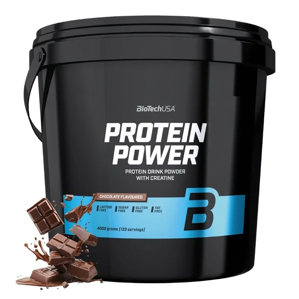 BIOTECH PROTEIN POWER 4000 g ODŻYWKA BIAŁKOWA AMINO REGENERACJA MASA 4kg