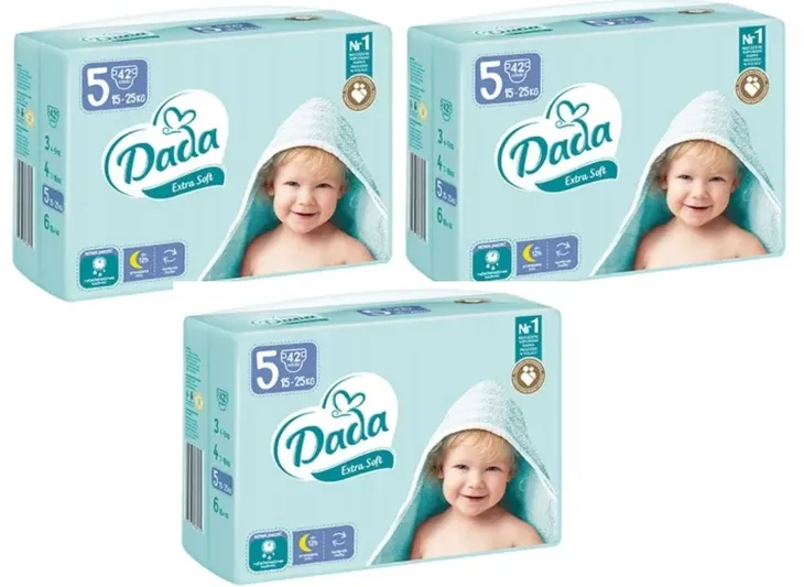 PIELUSZKI DADA EXTRA SOFT 5 15-25 kg 126 szt. ZAPAS