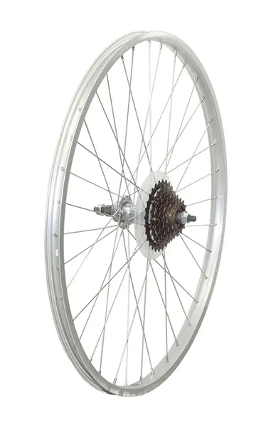 KOŁO ROWEROWE 28 CALI TYŁ TYLNE WOLNOBIEG 7 RZĘDOWY ALUMINIOWE V-BRAKE