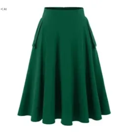 spodnica-midi-wysoki-stan-rozkloszowana-bbonlinedress-zielona-xl