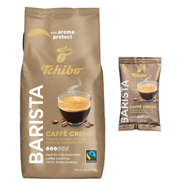 Kawa ziarnista 100% Arabica Tchibo Barista Caffè Crema 1000g + 100g gratis