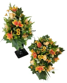 stroik-na-grob-komplet-wiosenny-roze-lilie-stokrotki-56-x-42-cm-pomaranczow