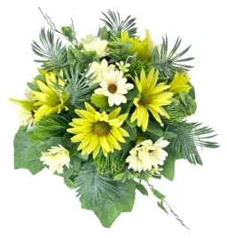 stroik-na-grob-wiosenny-36-cm-zielone-jezowki-kremowe-margaretki-premium