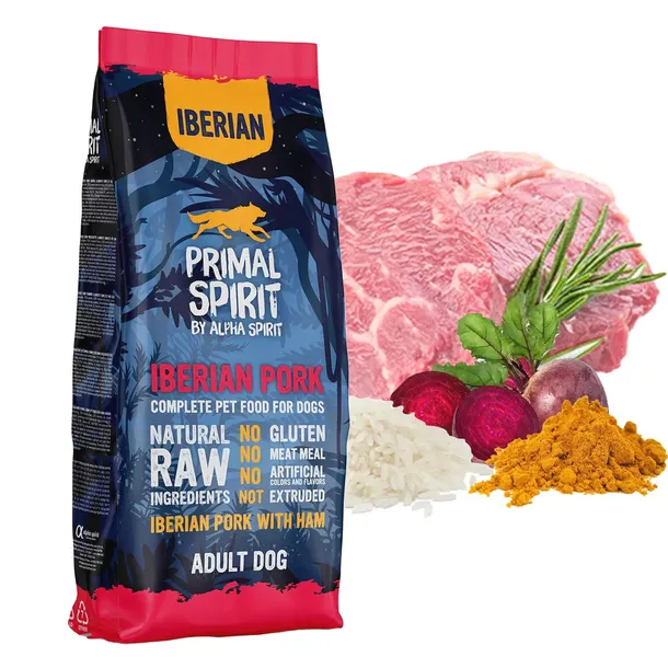 SUCHA KARMA DLA PSA PRIMAL SPIRIT IBERIAN PORK WIEPRZOWINA SZYNKA 12KG