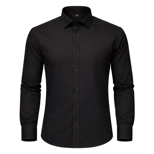 Koszula Męska Classo C879 Slim Fit Bawełniana Długi Rękaw Czarna XL