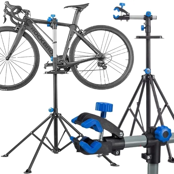 WIELOFUNKCYJNY STOJAK ROWEROWY SERWISOWY UCHWYT DO ROWERÓW CZARNY 120-190cm